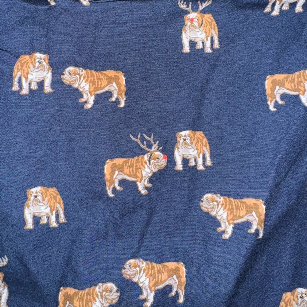 NWT J. Crew Men’s Boxers Size XL Bulldog Christmas Pattern - Picture 2 of 3